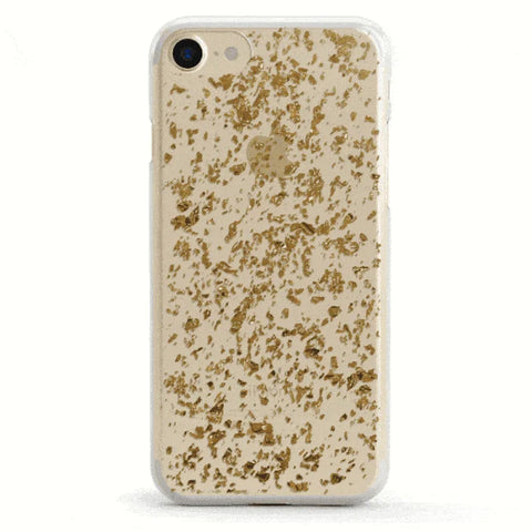 Morning Sparkle | Rose and Gold Flaked Clear Case