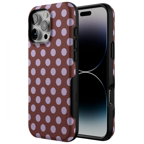 Spotted in SoHo | Burgundy Polka Dot Case