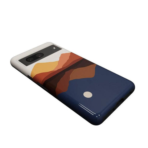 Opposites Attract | Day & Night Colorblock Mountains Google Pixel Case