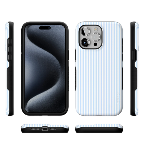 Stripes and the City | Light Blue Pinstripe Case