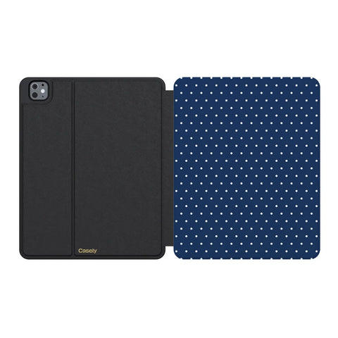 On the Dot | Navy Polka Dot iPad Case