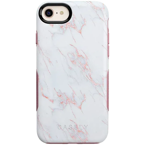 Subtle Blush | White and Pink Marble Case