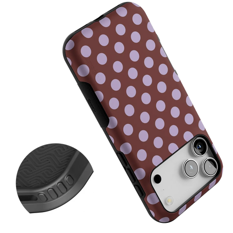 Spotted in SoHo | Burgundy Polka Dot Case