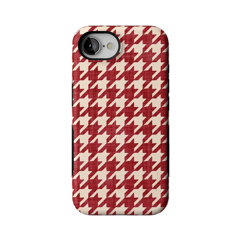 Scarlet Stitch | Red Houndstooth Case