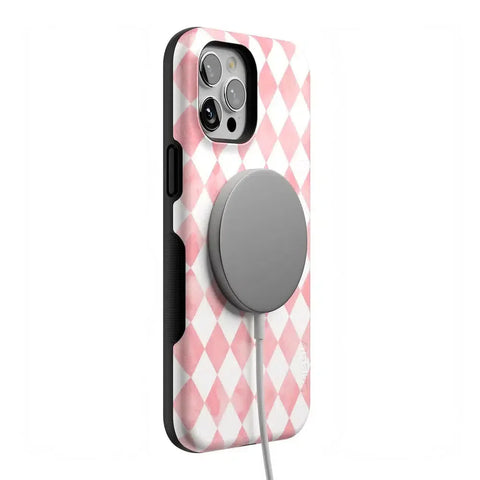 Queen of Diamonds | Pink Watercolor Case