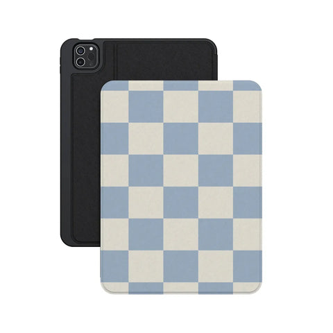 Fit Check | Light Blue Checkerboard iPad Case