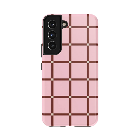 Uptown Gridlock | Pink Checkerboard Case