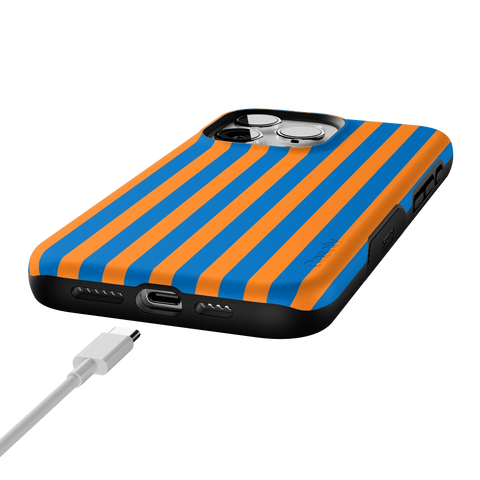 Go New York | Blue & Orange Stripes Case
