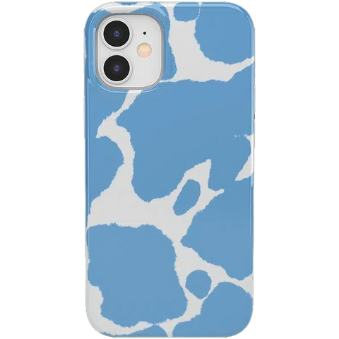 Current MOOd | Light Blue Cow Print Case