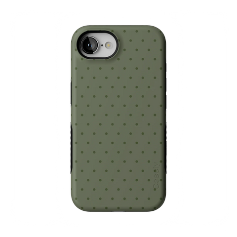On the Dot | Olive Green Polka Dot Case