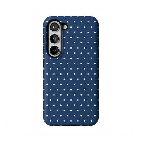 On the Dot | Navy Polka Dot Case