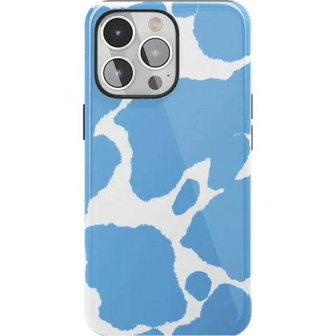 Current MOOd | Light Blue Cow Print Case