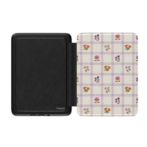 Meadow Check | Floral Gingham Kindle Case
