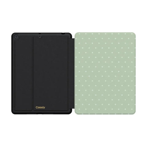 On the Dot | Green Polka Dot iPad Case