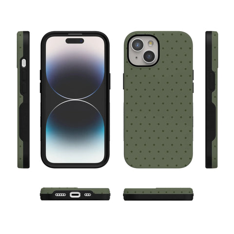 On the Dot | Olive Green Polka Dot Case