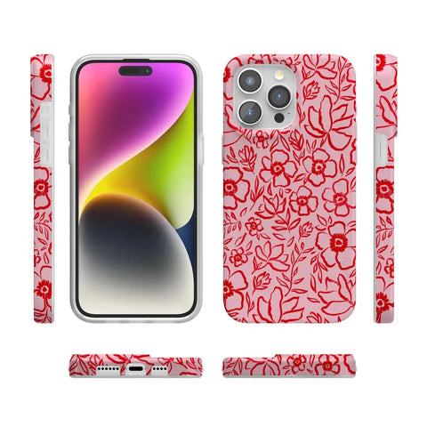Blush Garden | Floral Doodle Case