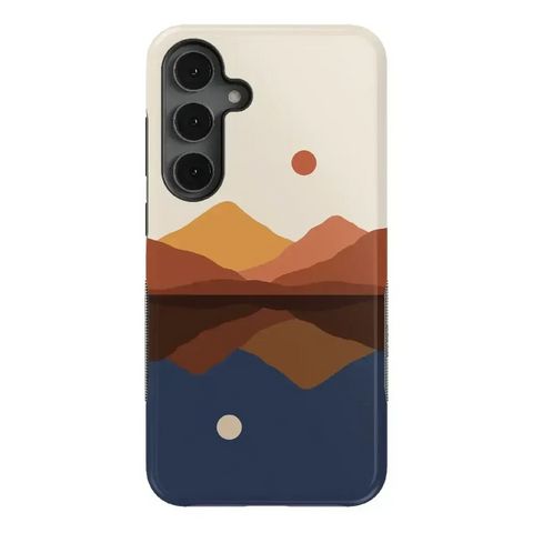 Opposites Attract | Day & Night Colorblock Mountains Samsung Case