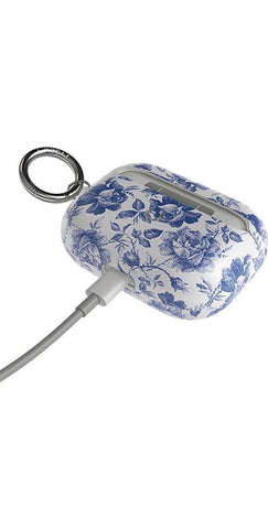 Rose to Fame | Blue & White Rose Floral AirPods Case
