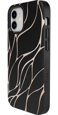 Midnight Ride | Black and Gold Metallic Waves Case