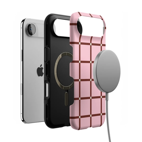 Uptown Gridlock | Pink Checkerboard Case