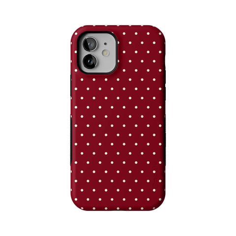 On the Dot | Maroon Polka Dot Case