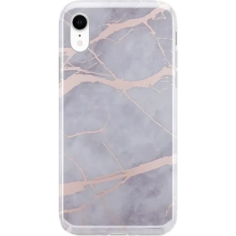 Touch of Lavender | Lavender Gray & Rose Gold Marble Case