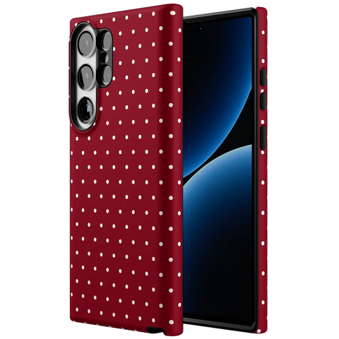 On the Dot | Maroon Polka Dot Case