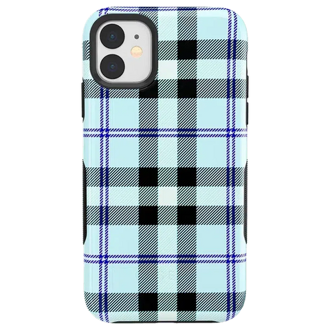 As if! | Light Blue Plaid Case
