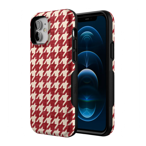 Scarlet Stitch | Red Houndstooth Case
