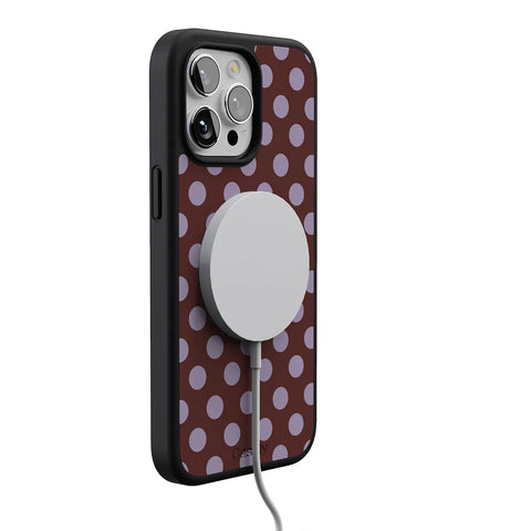 Spotted in SoHo | Burgundy Polka Dot Case