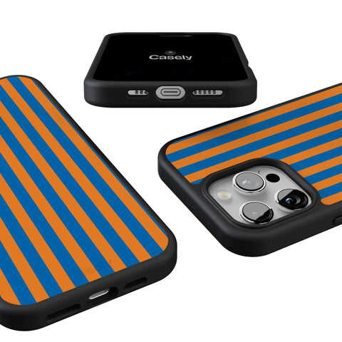 Go New York | Blue & Orange Stripes Case