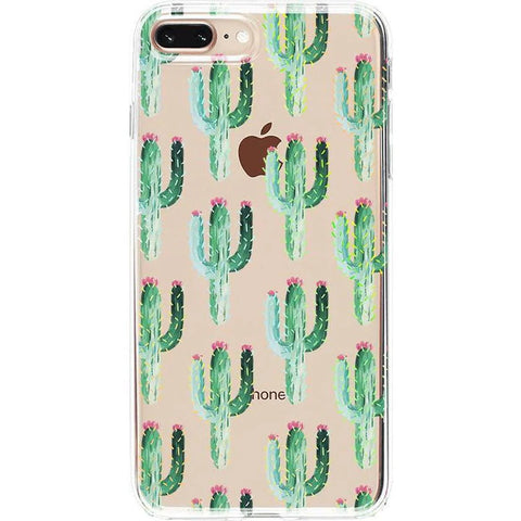 Lookin' Sharp | Cactus Patterned Clear Floral Case