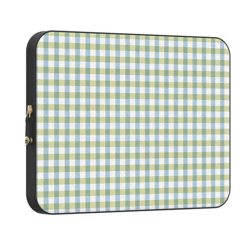 Pastel Picnic | Blue & Green Gingham Laptop Case