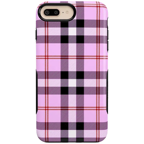 As if! | Light Purple Plaid Case