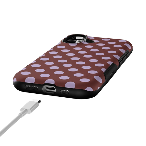 Spotted in SoHo | Burgundy Polka Dot Case