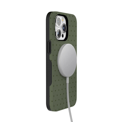 On the Dot | Olive Green Polka Dot Case