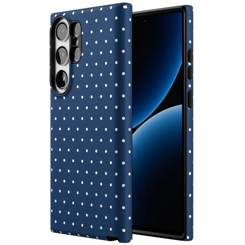 On the Dot | Navy Polka Dot Case