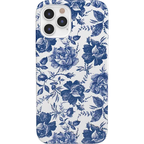 Rose to Fame | Blue & White Rose Floral Case