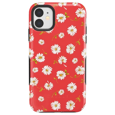 Daisy Daydream | Red Coral Floral Case