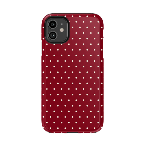 On the Dot | Maroon Polka Dot Case