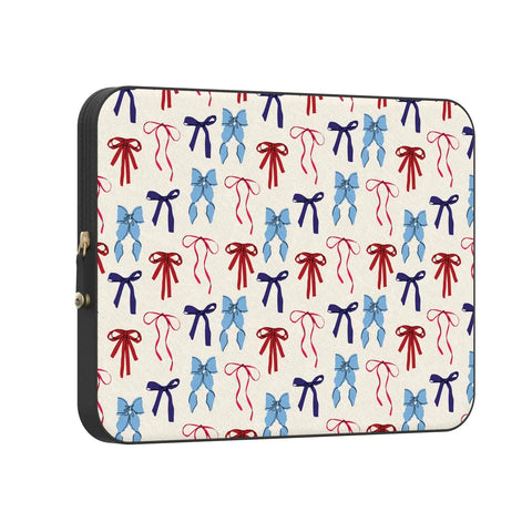 American Girlie | Red White & Blue Bows Laptop Case