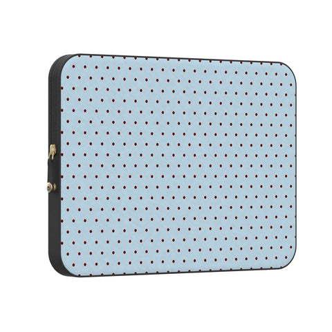 On the Dot | Blue Polka Dot Laptop Case