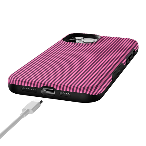 Stripes and the City | Pink & Purple Pinstripe Case