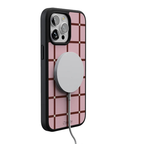 Uptown Gridlock | Pink Checkerboard Case