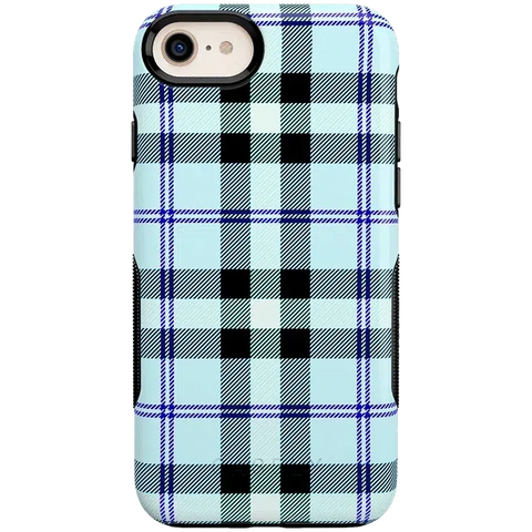 As if! | Light Blue Plaid Case