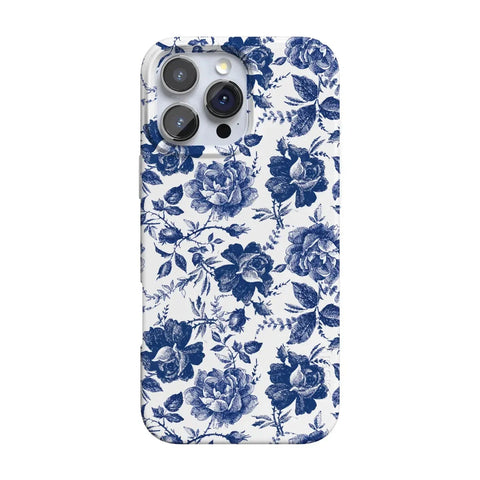 Rose to Fame | Blue & White Rose Floral Case
