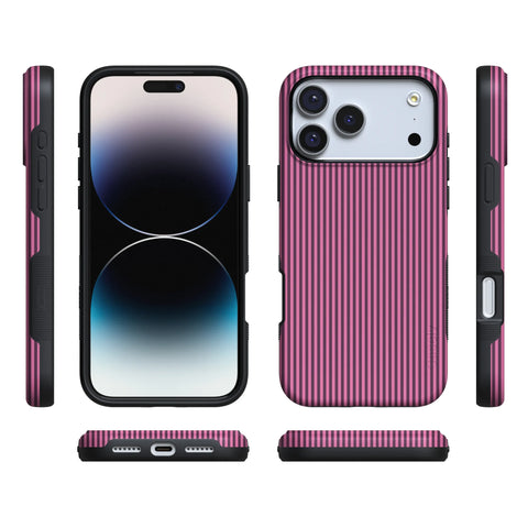 Stripes and the City | Pink & Purple Pinstripe Case