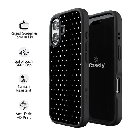 On the Dot | White Polka Dot Case