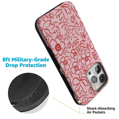 Blush Garden | Floral Doodle Case