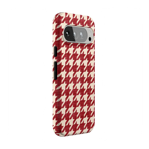 Scarlet Stitch | Red Houndstooth Case